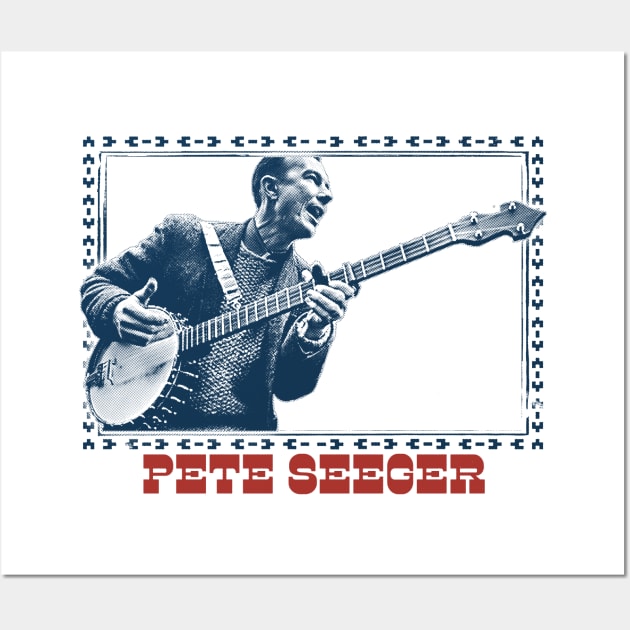 Pete Seeger ----- Retro Fan Art Wall Art by DankFutura